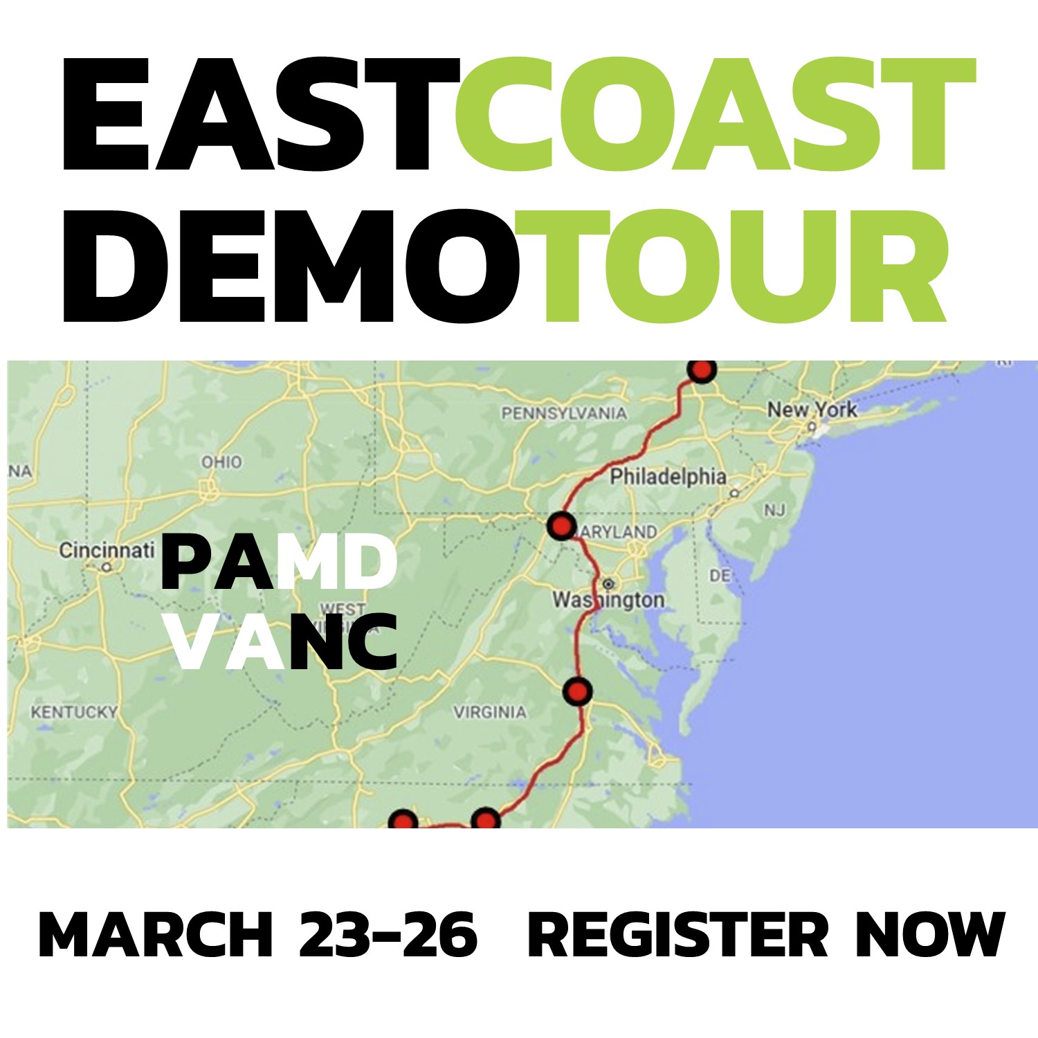 Ready for the East Coast Demo Tour? Up Equip is waiting for you!